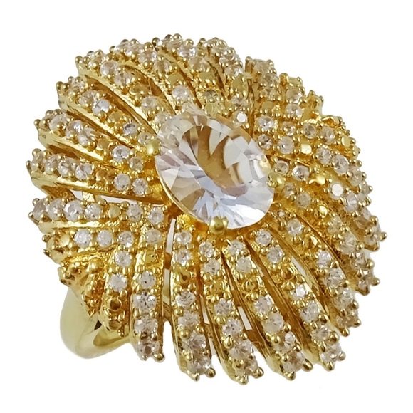 Savvy Cie Jewelry - 🎁NWT: Gold Petalite Waterfall Ring